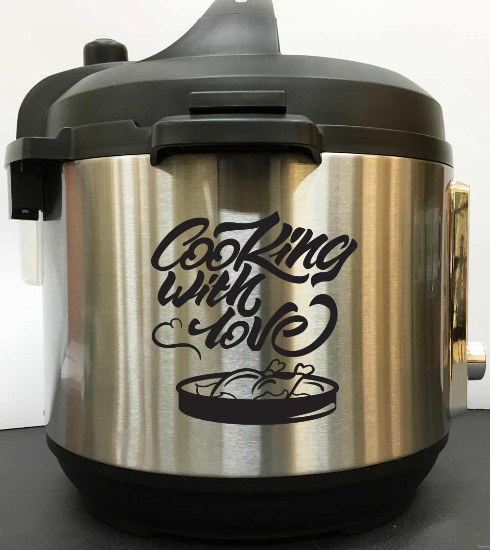 Black Vinyl Decal Sticker for Instant Pot & Pressure Cooker - Kitchen Decor, Personalized Gift for Cooking Enthusiasts - Perfect for Home, Office, or DIY Projects