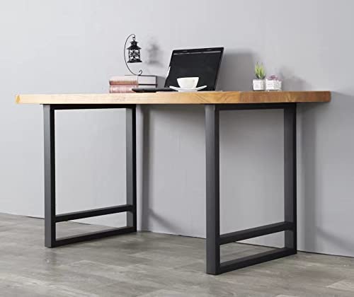 Heavy Duty Metal Table Legs Set of 2 - 28x20 Inch Square Tube Iron Legs for DIY Desk, Dining Table, Office Furniture - Sturdy Steel Bench Legs Country Style | Perfect for Home Office, Restaurant, Cafe & Workshop Decor