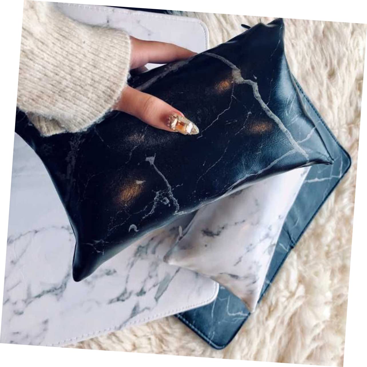 FOMIYES Marble Nail Art Hand Pillow - Non-Slip Manicure Hand Rest for Gel & Acrylic Nails - Durable & Easy to Clean for Professional & Beginner Nail Technicians - Perfect for Salon, Home & Travel Nail Care