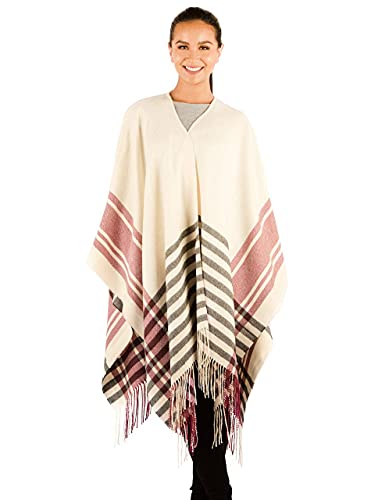 Inca Fashions - 100% Baby Alpaca Wool Women's Kimono Style Shawl Wrap - Soft & Warm Blanket Scarf for Women - Perfect for Winter, Travel, and Cozy Home Wear