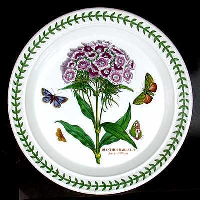 Portmeirion Botanic Garden 8 Inch Dinner Plates - Set of 4 for Elegant Dining, Tea Parties & Home Decor
