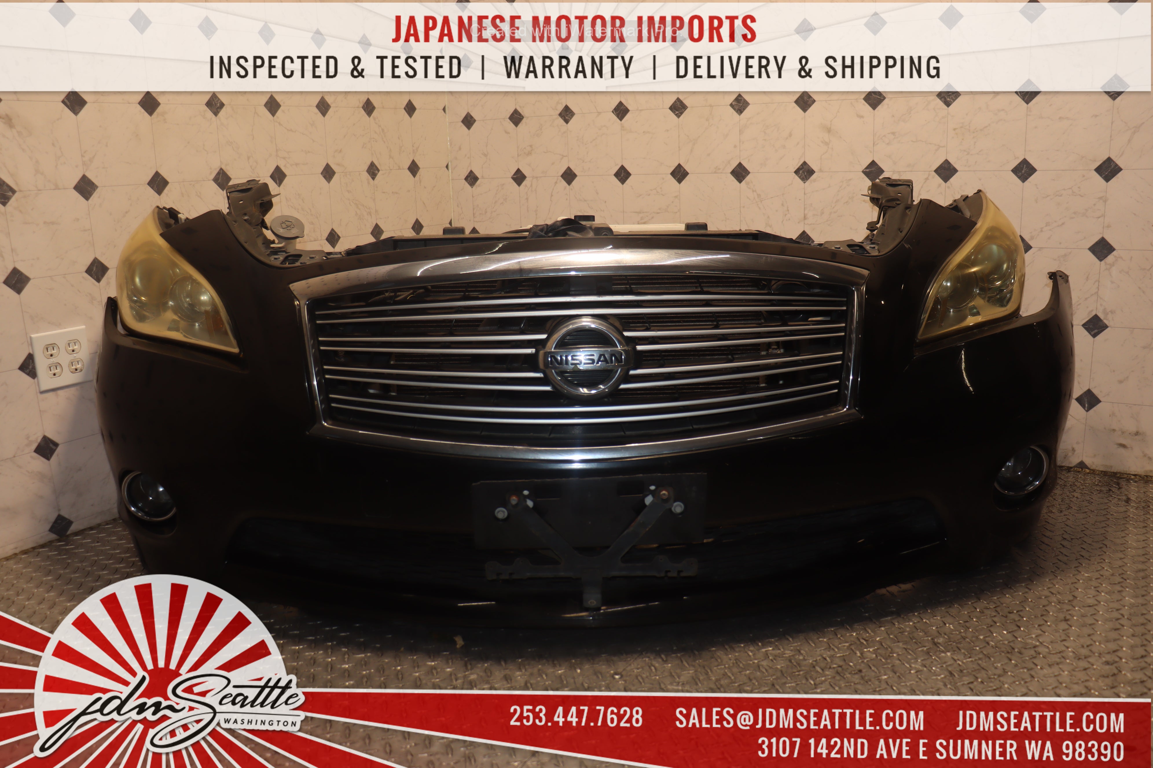 JDM Nissan Fuga 370GT / 2010-2013 Infiniti M37 Complete Front End Nose Cut Conversion Kit - Perfect for Car Restoration & Custom Build Projects