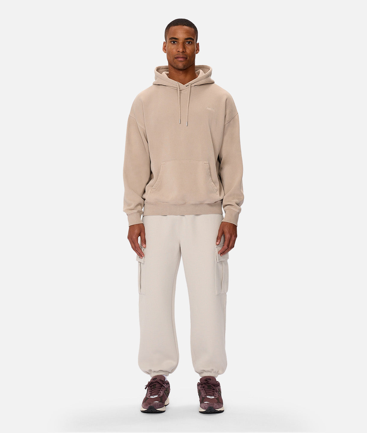 Premium Del Sur Washed Hoodie for Men & Women - Soft Cotton Blend, Relaxed Fit, Light Tan - Perfect for Casual Wear, Outdoor Adventures & Cozy Loungewear