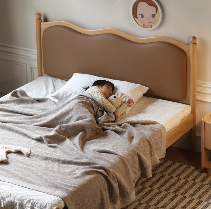 Solid Oak & Beech Wood Children's Bed - Princess Style for Girls & Classic Design for Boys | Durable Kids Bedroom Furniture for Playtime & Sweet Dreams