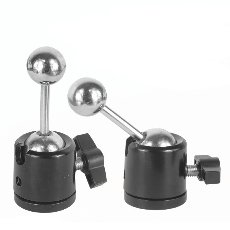 VizGiz 2 Pack Tripod Head Mount Adapter - 17mm Ball to 1/4