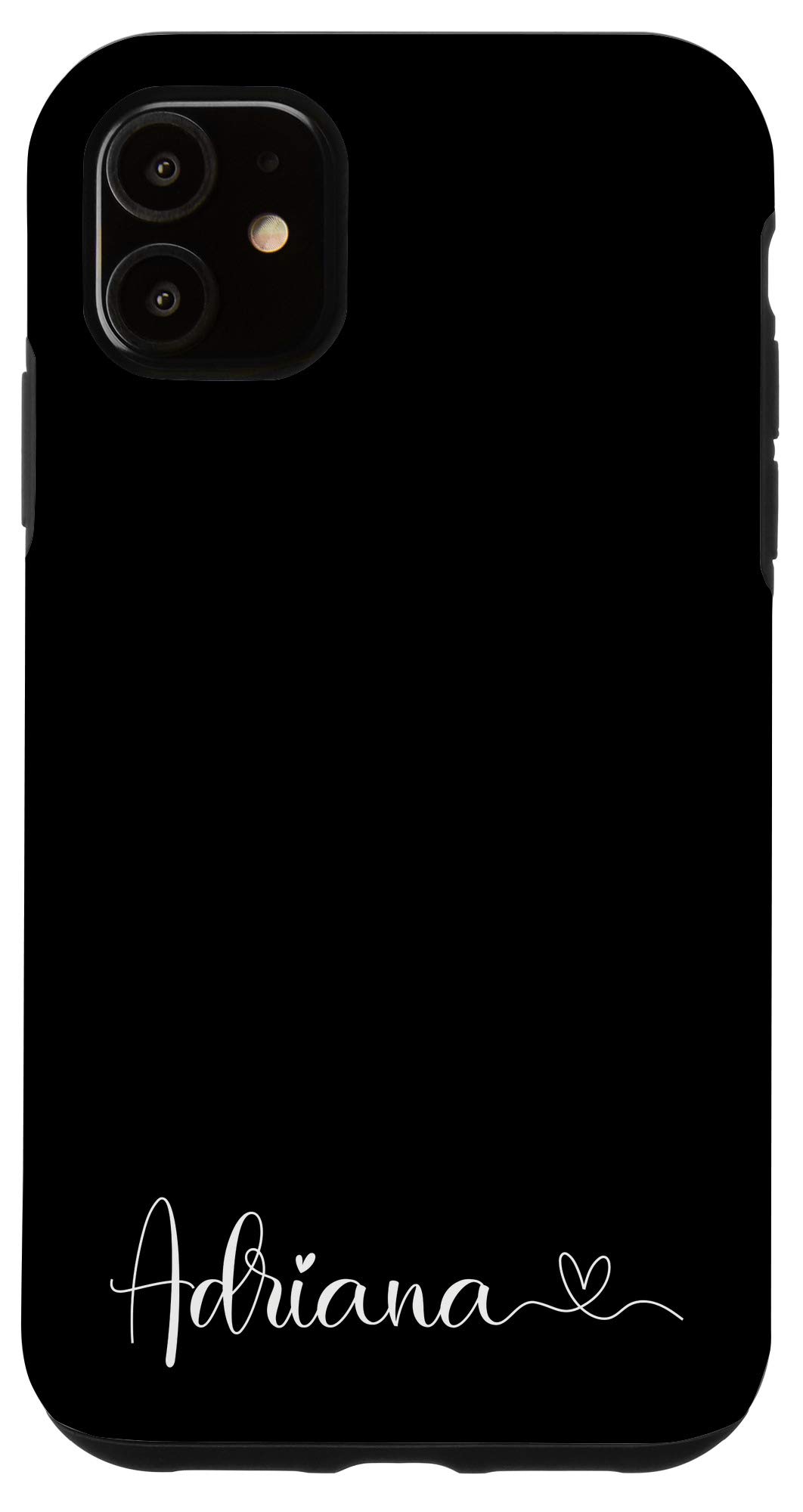 Personalized iPhone 11 Case - Adriana Custom Name Phone Cover in Black & White | Perfect Gift for Birthday, Anniversary & Special Occasions | Slim Protective Case for Everyday Use