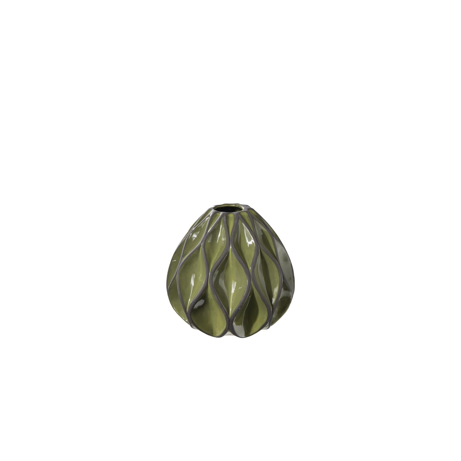 Handmade Ceramic Low Round Vase - Elegant Home Decor for Centerpieces, Wedding, and Dining Table Arrangements