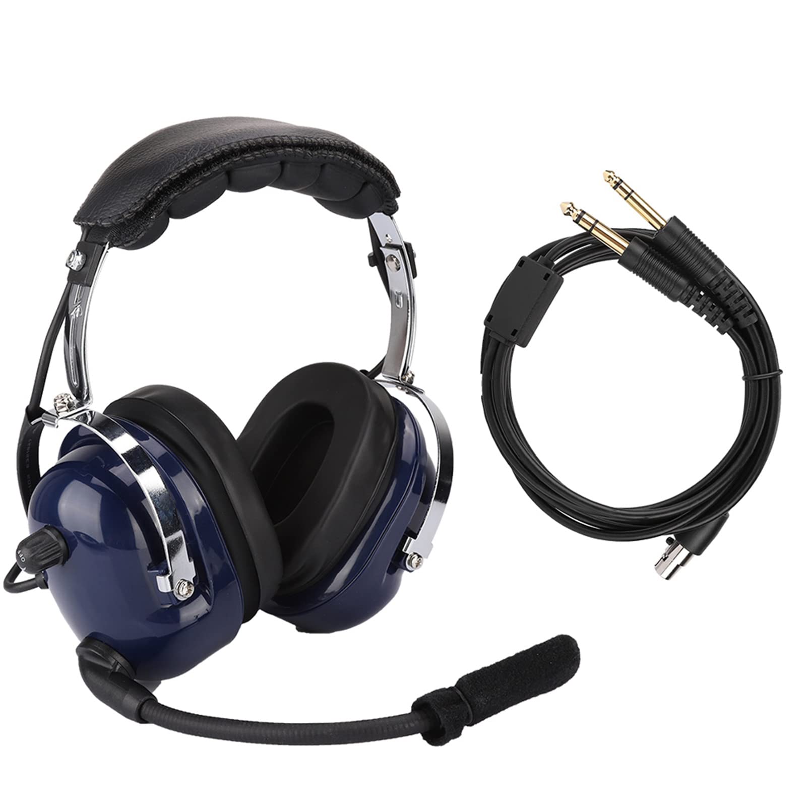 Professional Aviation Helmet for Pilots - Dual Grip Design, Adjustable Headband & 3.5mm Noise Cancelling Headset - Perfect for Flight Training, Helicopter Flying & Airshows