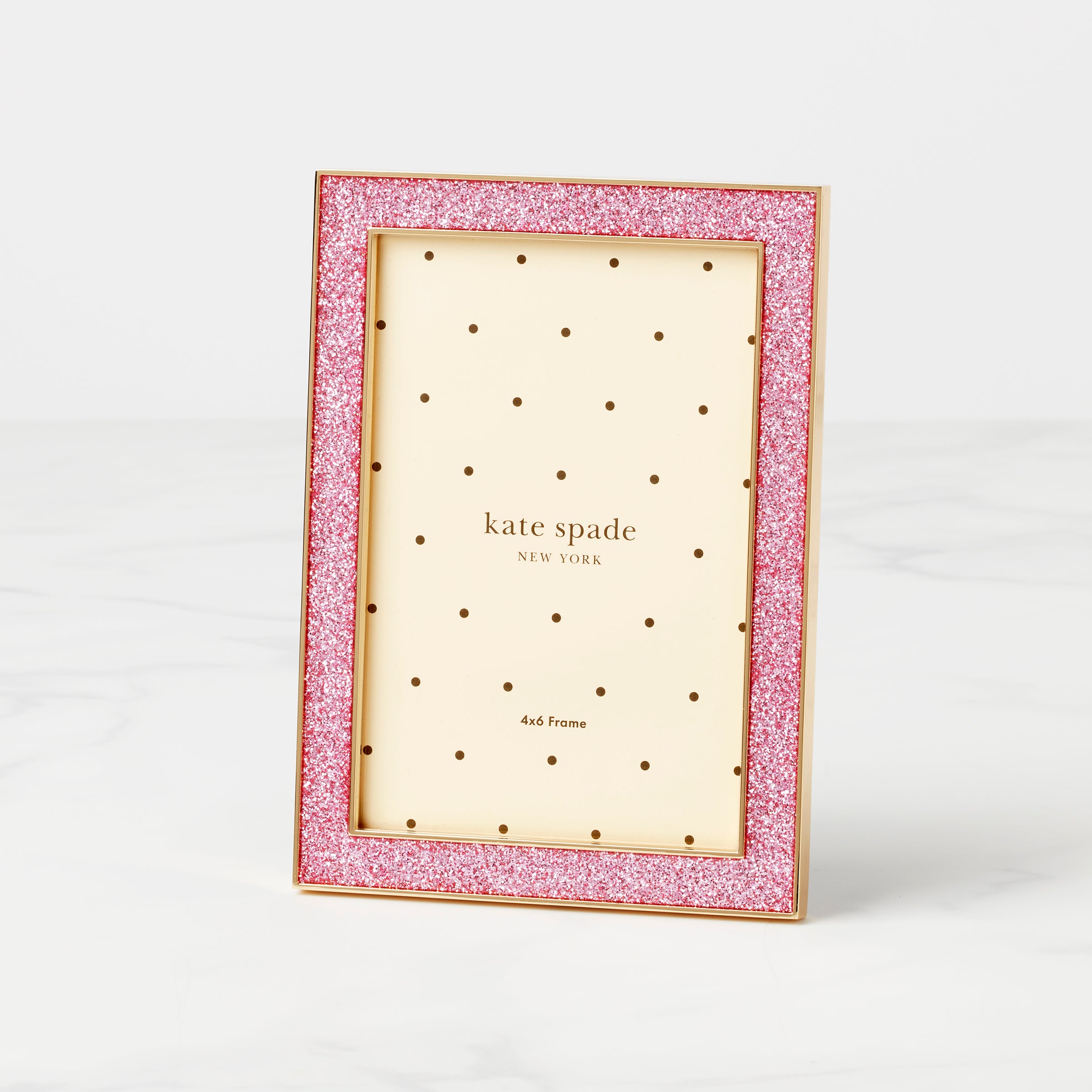4x6 Pink Glitter Photo Frame - Elegant Decorative Picture Frame for Wall or Tabletop Display - Perfect for Weddings, Baby Showers & Home Decor