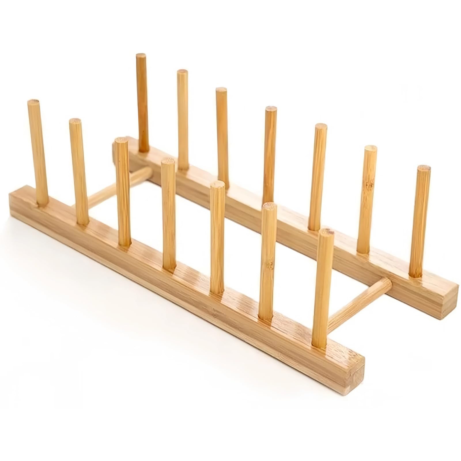 Bamboo Dish Drying Rack - Kitchen Organizer for Dishes & Cups | Space-Saving Countertop Storage