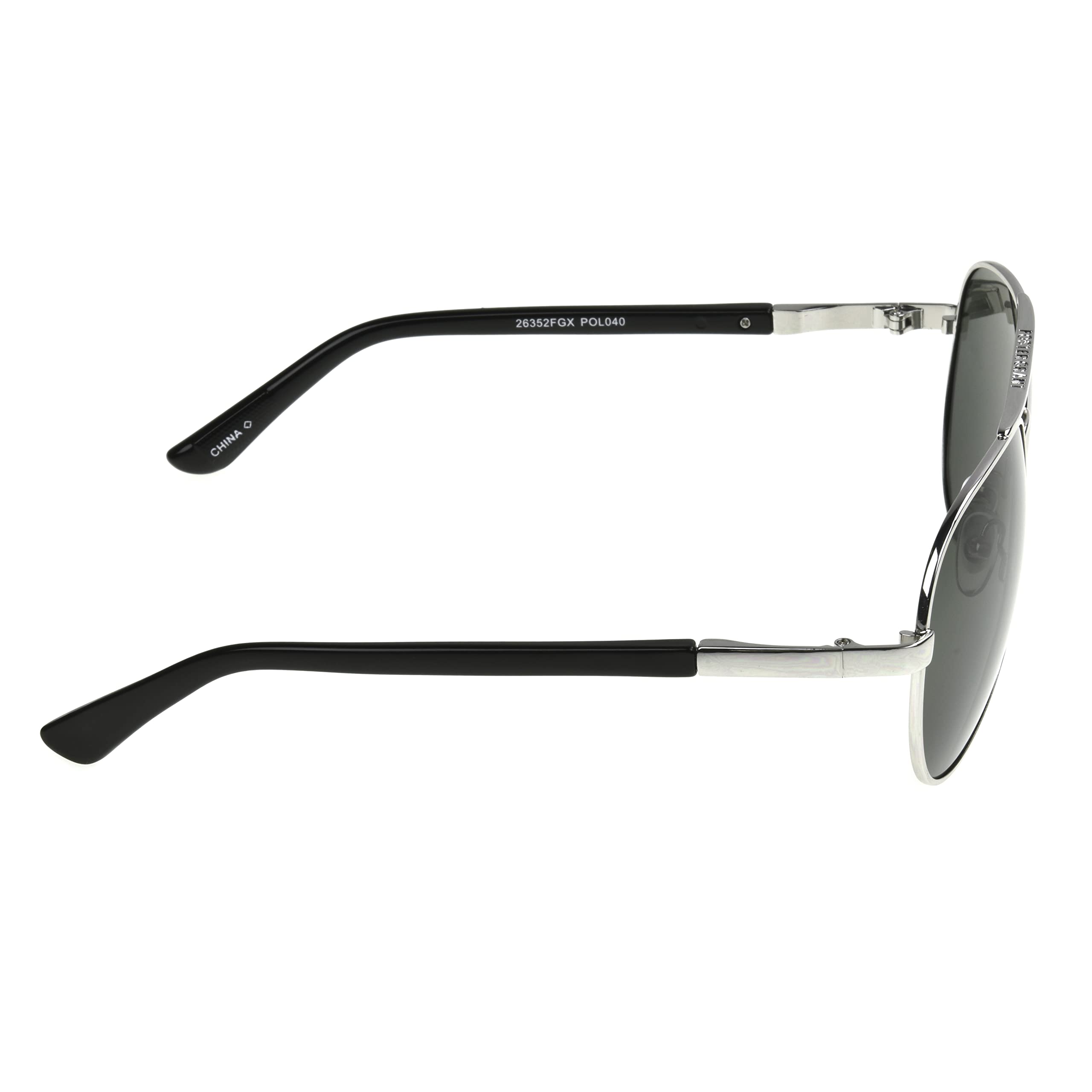Foster Grant Men's Trupolar 05 Polarized Sunglasses - Silver Frame, 64mm Lens - UV Protection for Driving, Fishing & Outdoor Activities