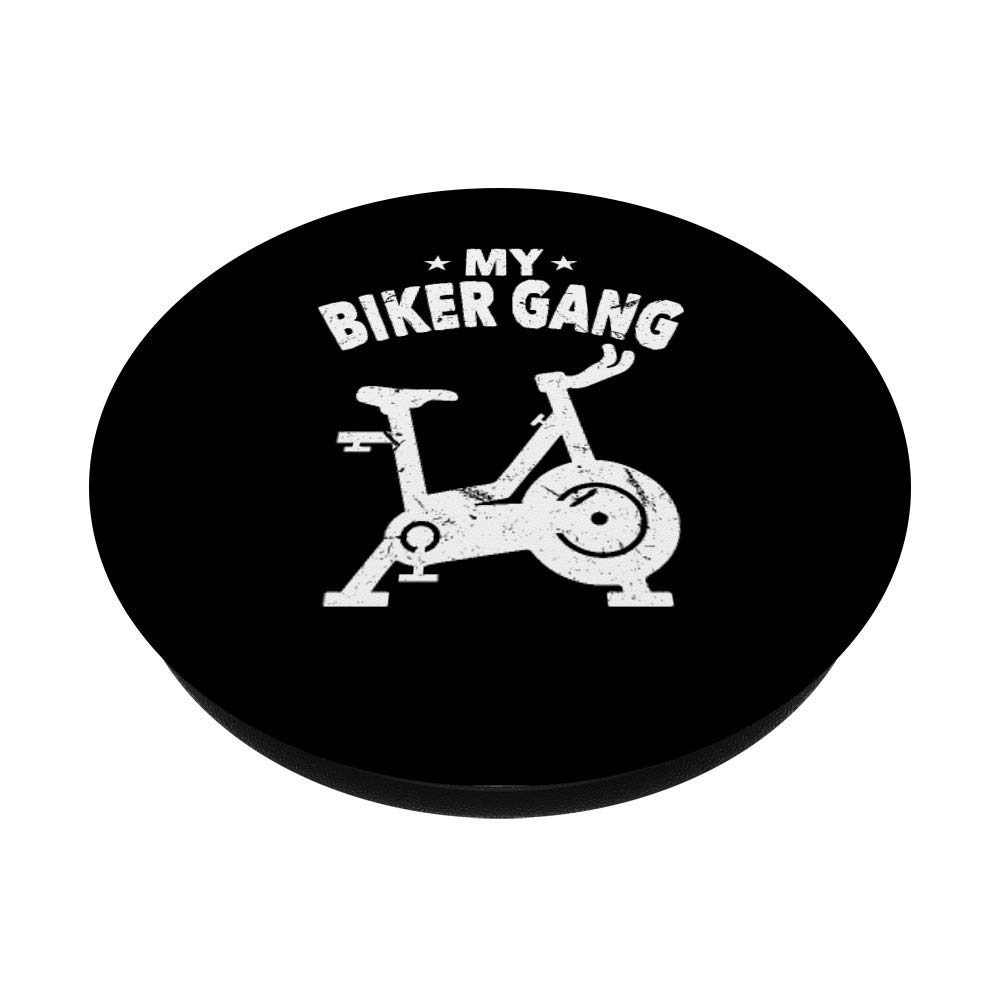 My Biker Gang | Funny Spin Class Fitness Gift - Swappable PopSocket PopGrip for Phones & Tablets | Perfect for Cycling Enthusiasts & Gym Lovers