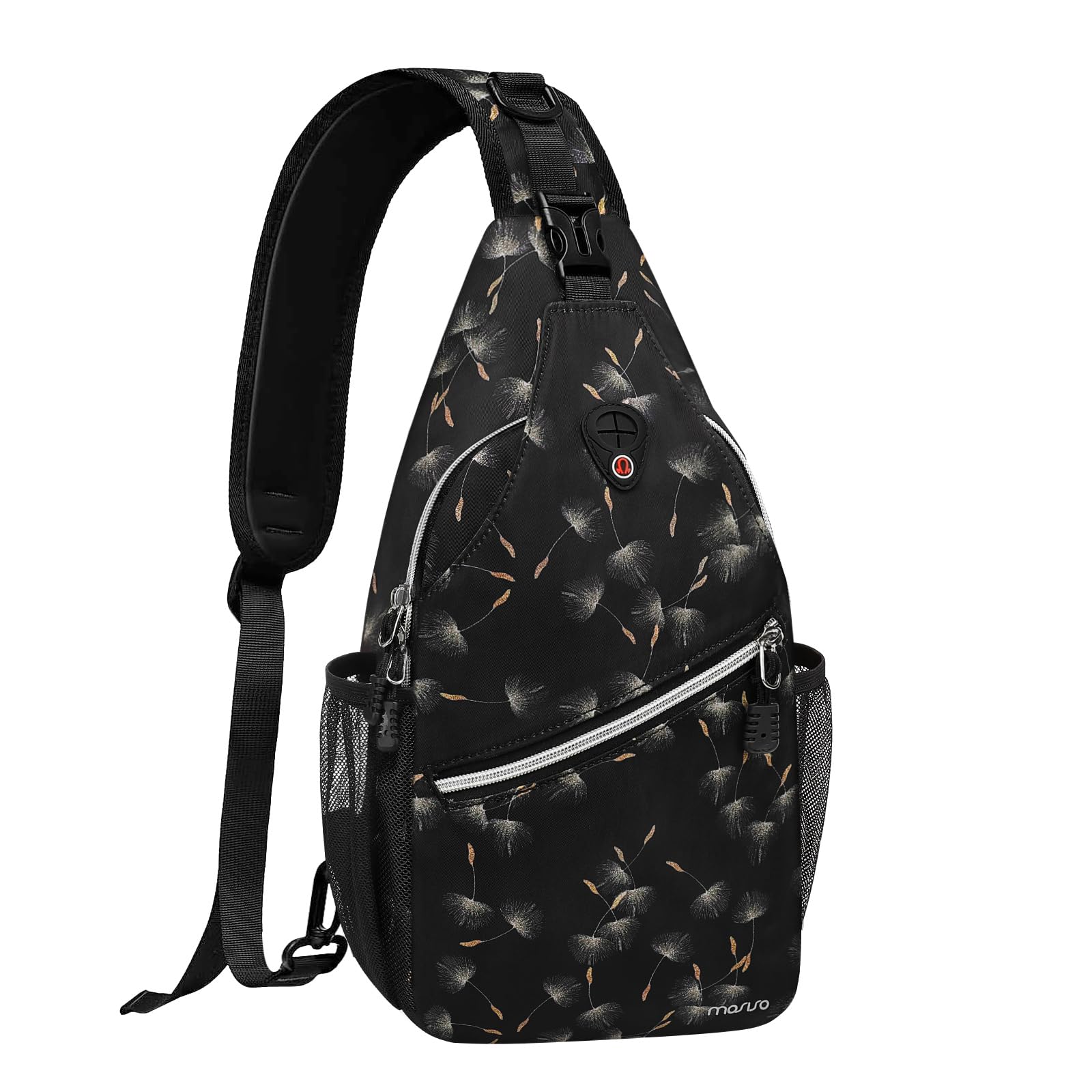 MOSISO Crossbody Sling Backpack for Men & Women - Lightweight Travel Hiking Daypack, Adjustable Shoulder Strap Chest Bag for Outdoor Activities, Gym, Commuting & Daily Use - Dandelion Color