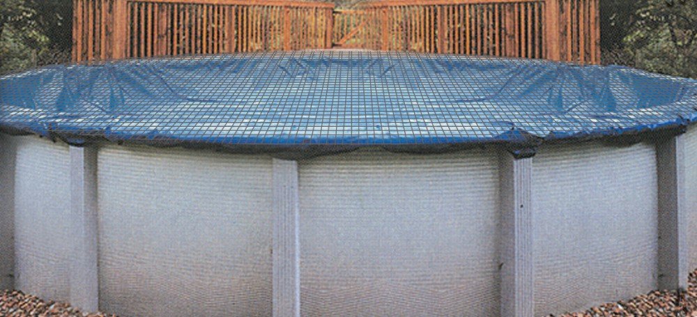 Buffalo Blizzard Leaf Net Cover for 18x34-Foot Oval Above-Ground Swimming Pools | Heavy-Duty Winter Pool Cover Protector to Keep Leaves & Debris Out | Perfect for Fall Season and Winter Pool Maintenance