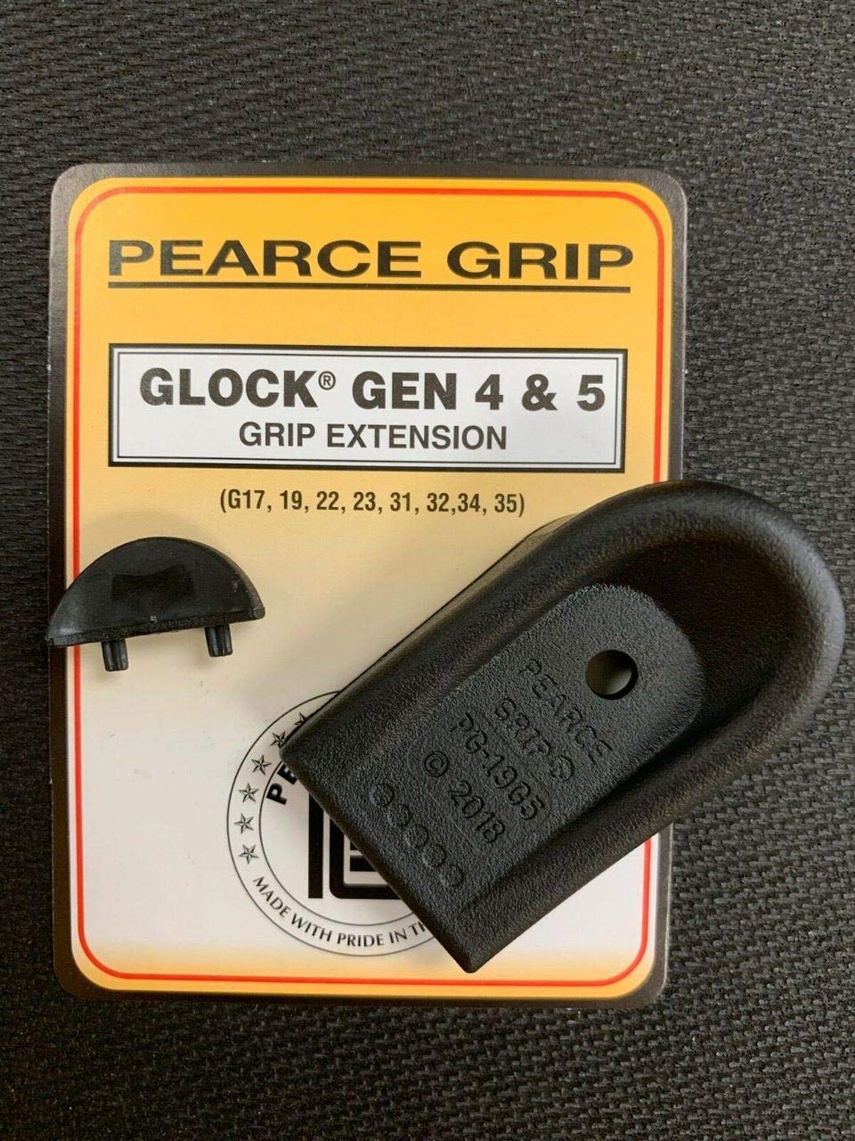 Pearce Grip Extension for Glock Gen 4 & 5 Mid/Full Size Models - Enhanced Comfort & Control for Tactical Shooting & Concealed Carry