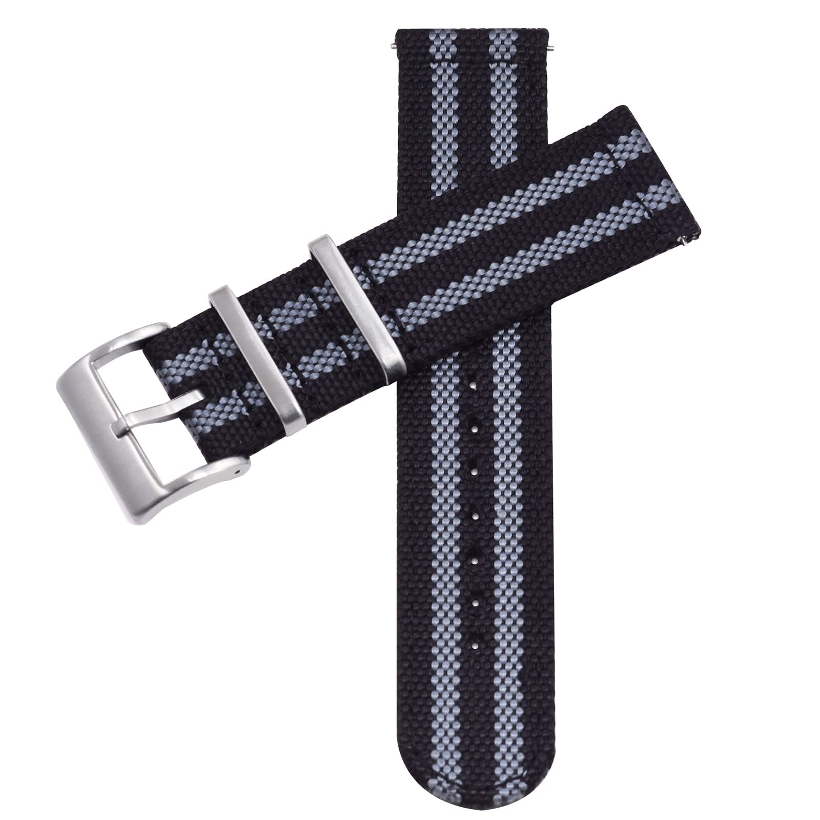 Durable Military Nylon Watch Band - 22mm & 24mm Canvas Style Strap for Garmin, Suunto & Smartwatches - Perfect for Outdoor, Hiking & Adventure Activities