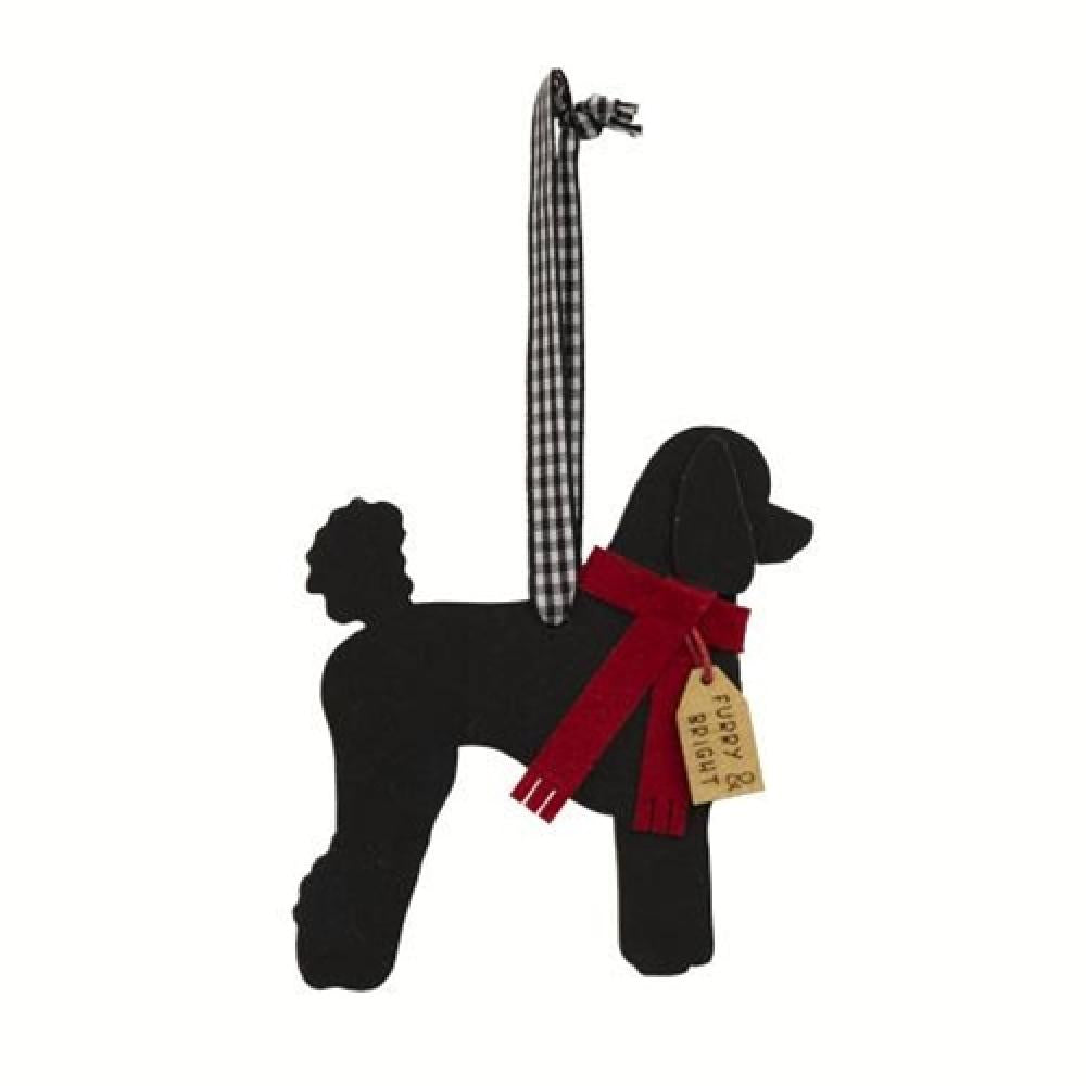 Adorable Furry Poodle Christmas Ornament - Bright & Festive Holiday Decor for Tree, Gift, or Home