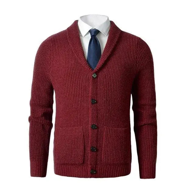 Premium Merino Wool Cardigan Sweaters for Men - Soft & Warm Knit Pullover - Perfect for Fall, Winter & Casual Outfits