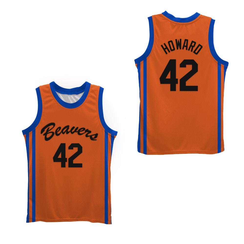Scott Howard Teen Wolf 42 Beacon Beavers Basketball Jersey - Vintage 80s Movie Replica Stitched Jersey for Cosplay, Halloween Costume & Basketball Fans