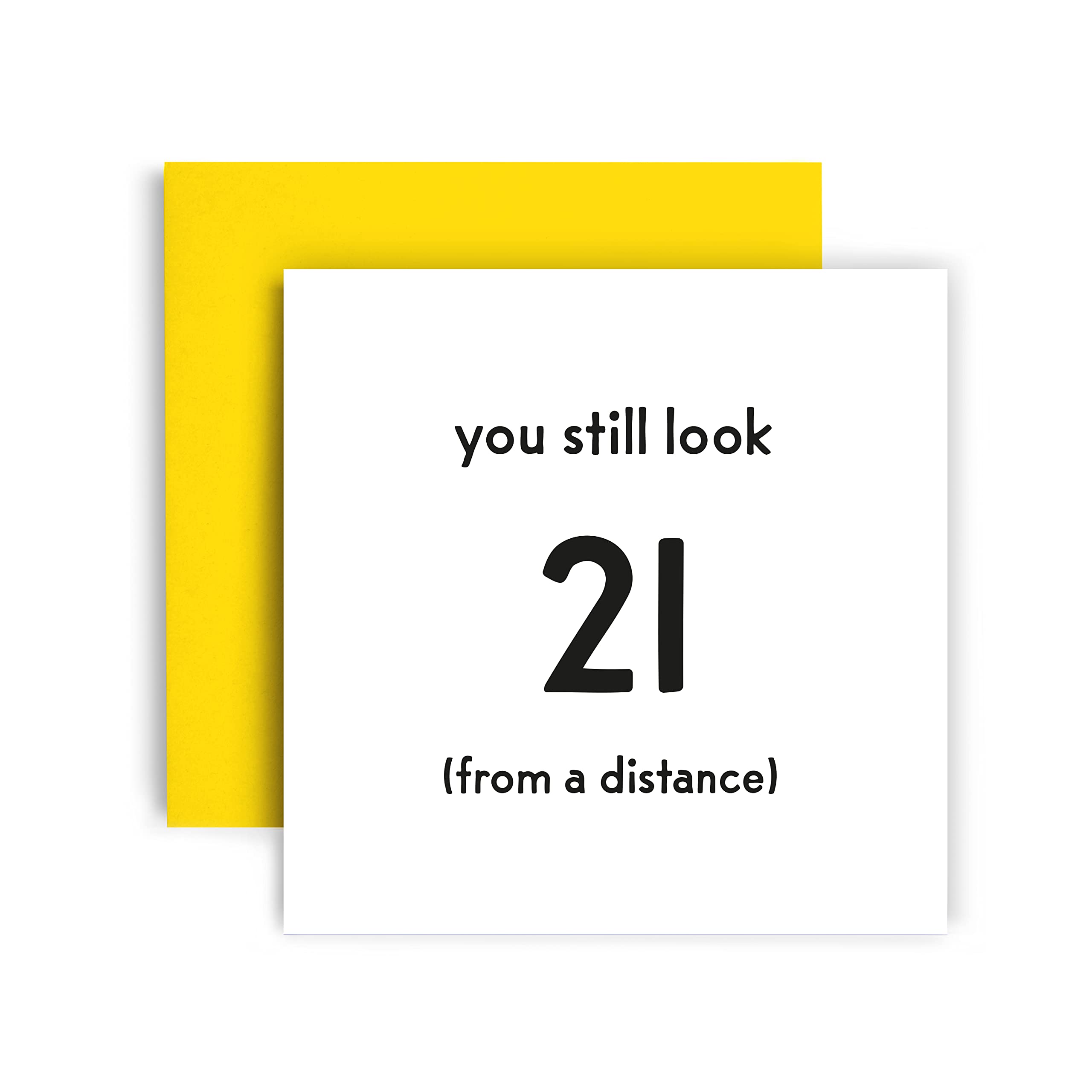 Funny Birthday Cards for Women & Men - 350GSM Square Gift for Family & Friends - Perfect for Sister, Mum, Dad Celebrations