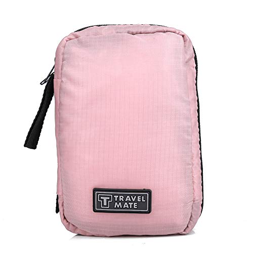 Portable Foldable Zippered Makeup Organizer Bag - Multi-Compartment Travel Cosmetic Case for Women | Beauty Pouch, Toiletry Bag & Makeup Clutch | Perfect for Travel, Gym, Daily Use & On-the-Go Organization