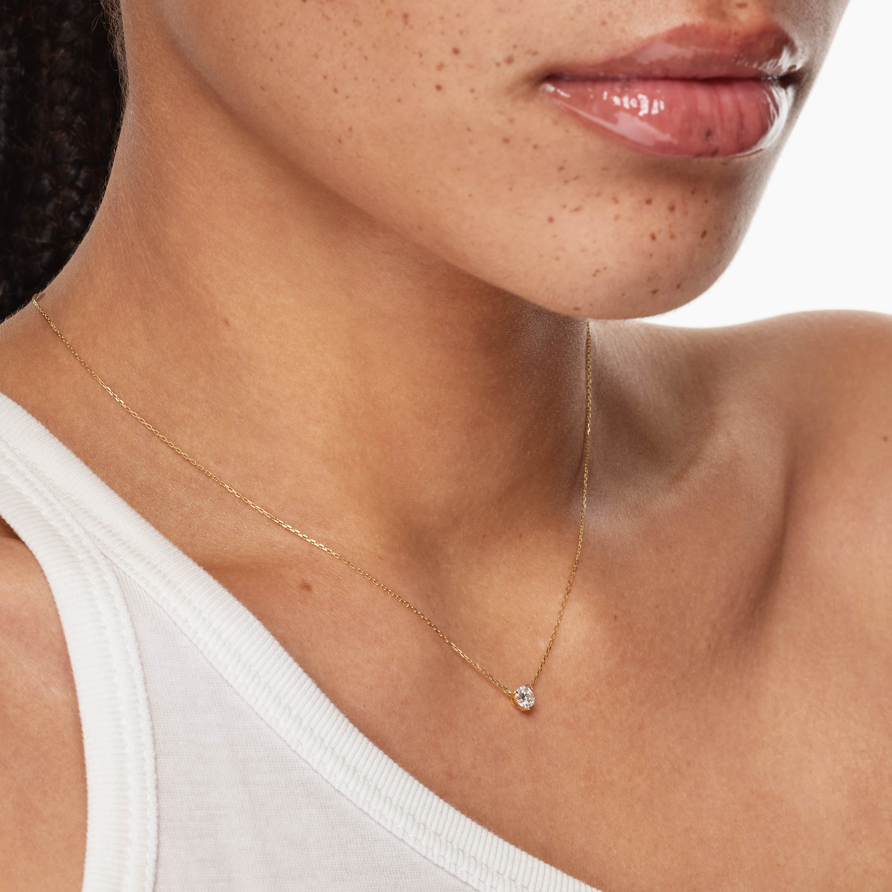 0.20ct Lab Grown Diamond Round Pendant Necklace in 10k Gold - Perfect for Weddings, Anniversaries & Everyday Elegance