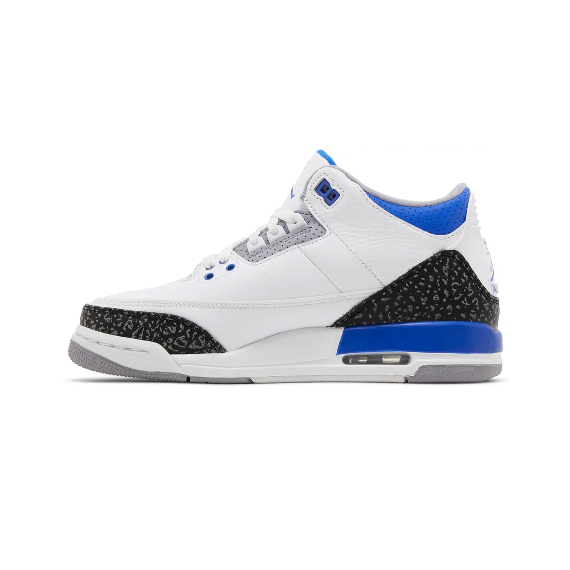 Air Jordan 3 'Racer Blue' GS Sneakers (2021) - Retro Basketball Shoes for Women & Girls - Perfect for Sports, Streetwear & Casual Fashion