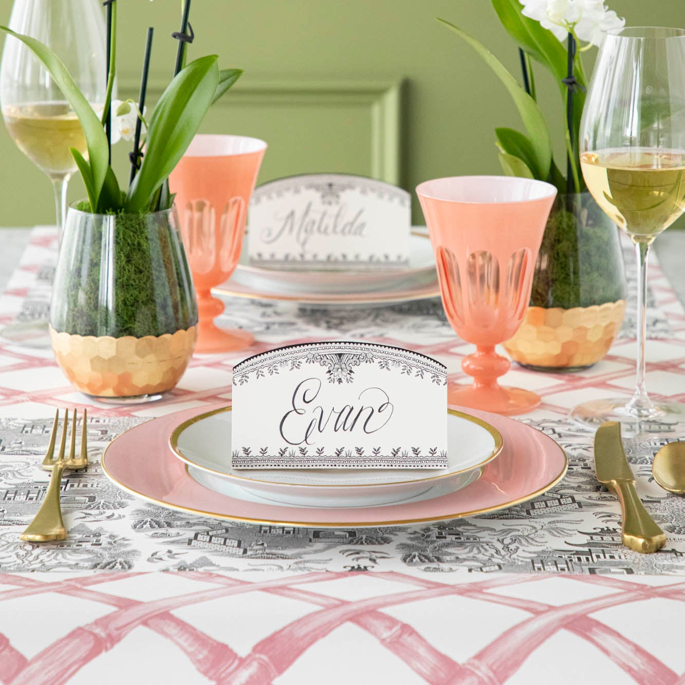 Burleigh Black Place Card Holders - Elegant Wedding & Event Table Name Cards for Seating Assignments - Perfect for Dinner Parties, Bridal Showers, and Formal Gatherings