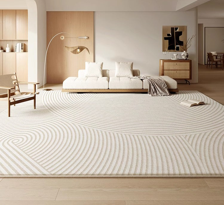 Modern Abstract Geometric Area Rugs - Non-Slip Contemporary Floor Carpet for Living Room, Bedroom & Dining Room - Soft Boho Chic Decor for Home Office & Nursery