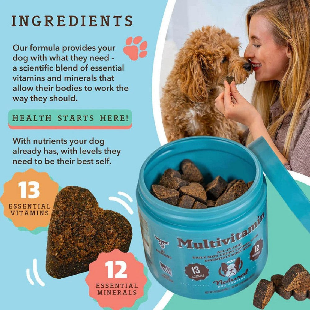 Premium Multivitamin Supplement for Dogs - Essential Vitamins & Minerals for Canine Health - Supports Immune System, Joint & Coat Health - Ideal for Active & Senior Dogs