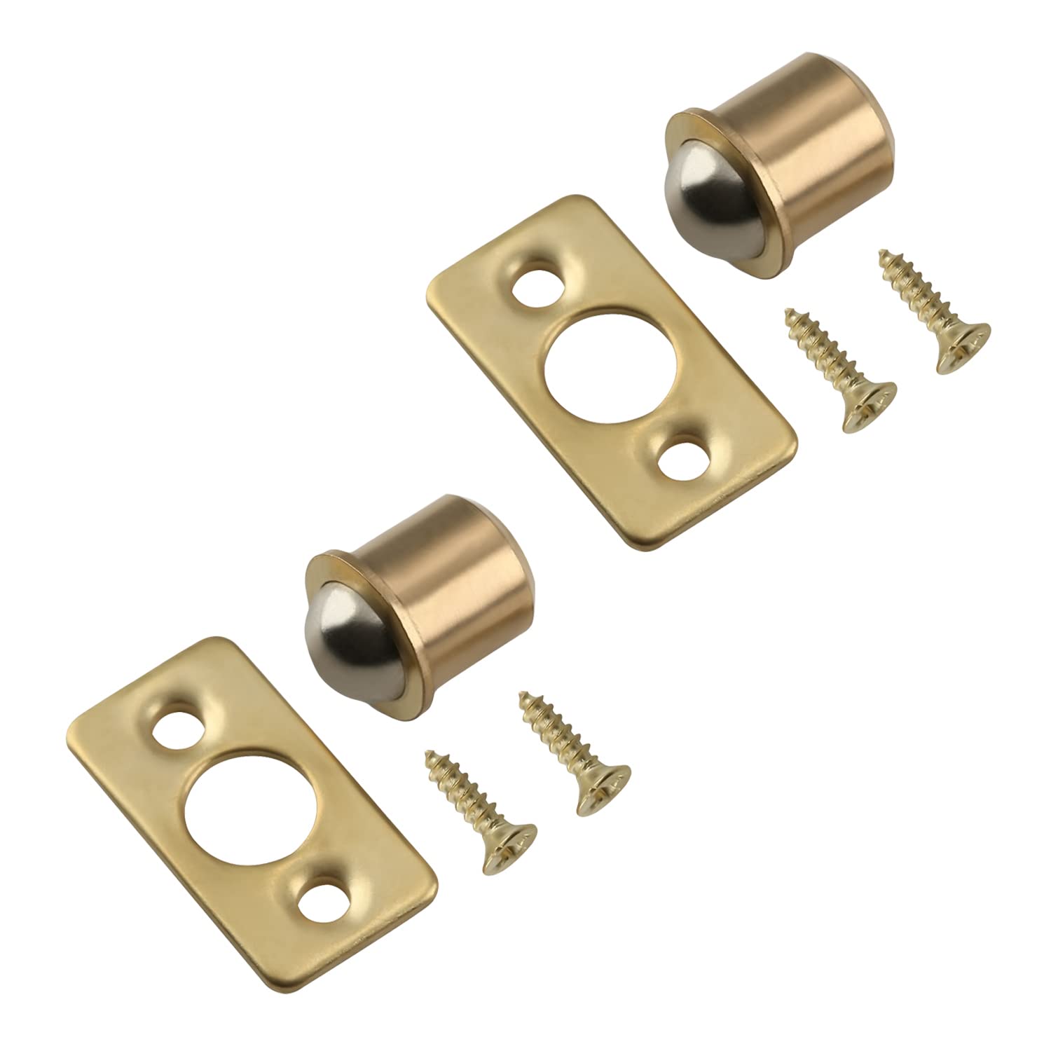 **MroMax 10Pcs Brass Ball Catch for Closet Doors - 0.37