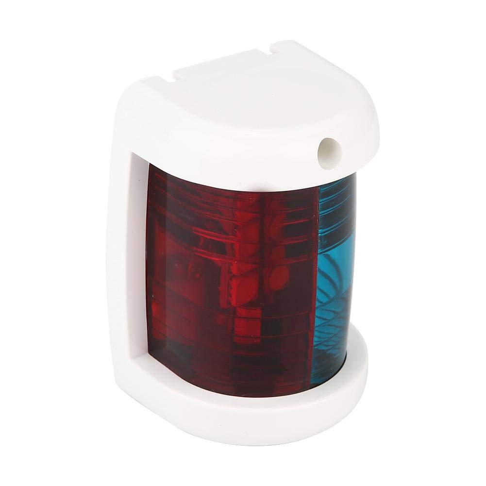 Acouto 12V 1W Green-Red LED Marine Navigation Light for Boats & Yachts - Waterproof Plastic Housing - Perfect for Night Sailing & Water Safety