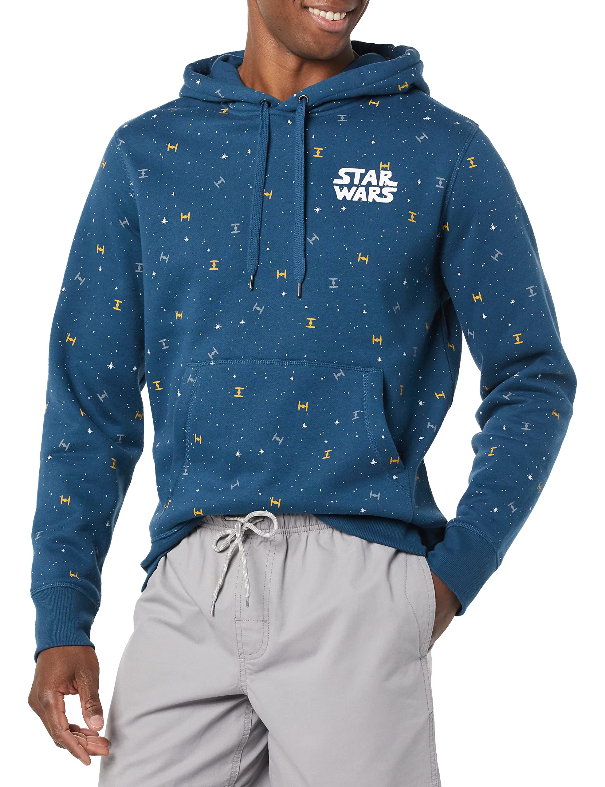 Disney Marvel Star Wars Men's Fleece Pullover Hoodie Sweatshirt - Big & Tall Sizes - Cozy Winter Wear for Movie Fans & Casual Outings