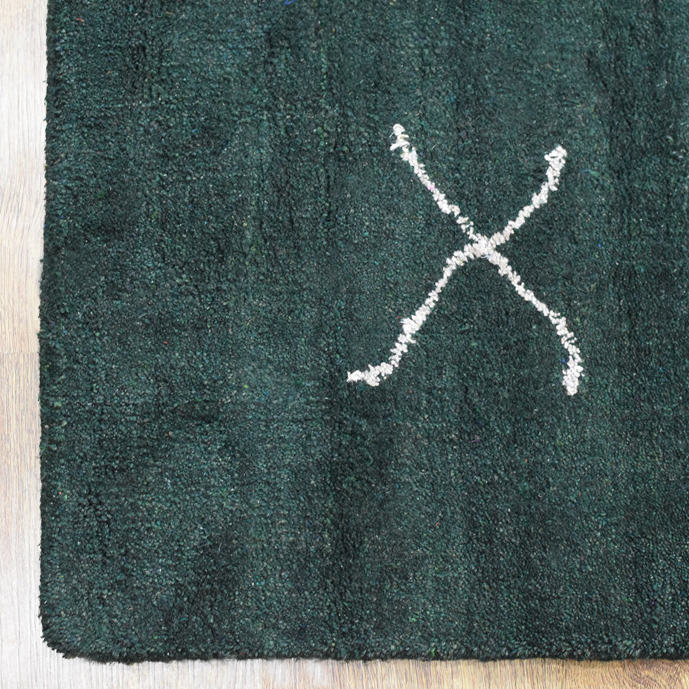 Handmade Reflection Hand Knotted Wool Rug - Bohemian Style Area Rug for Living Room, Bedroom & Home Decor