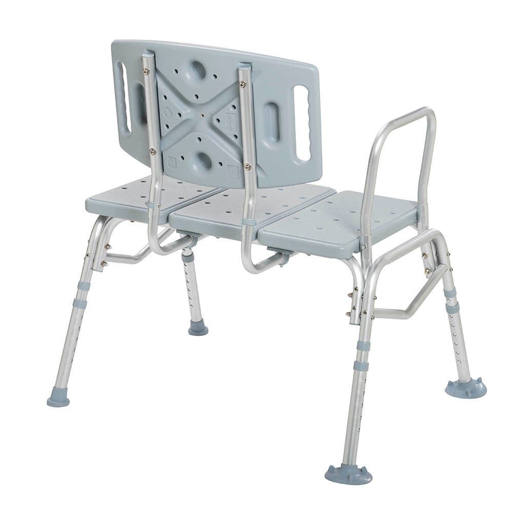 Heavy Duty Bariatric Plastic Seat Transfer Bench for Shower and Bathroom - Safe Mobility Aid for Elderly and Disabled Adults with Non-Slip Surface