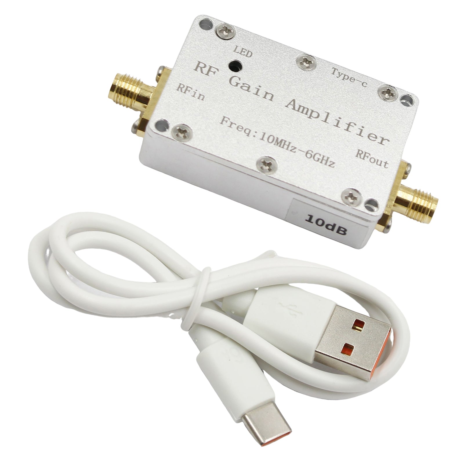 10M-6GHz RF Amplifier - 10dB/20dB/30dB/40dB High Gain Driver Receiver - Signal Booster for Ham Radio, Wireless Communication & Antenna Systems