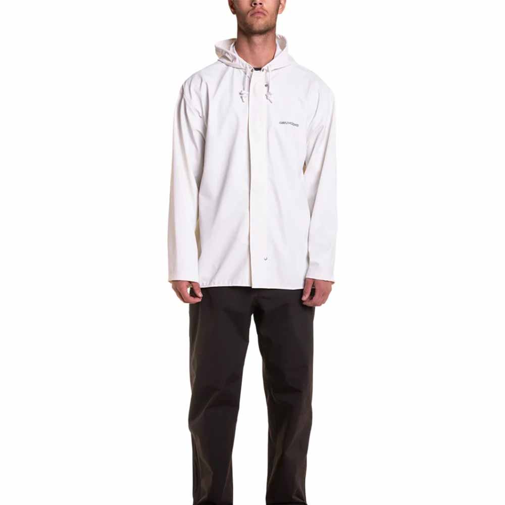 Grundens Petrus 82 White Sport Fishing Jacket - Waterproof & Durable Men's Fishing Raincoat for Boating, Hunting & Outdoor Activities