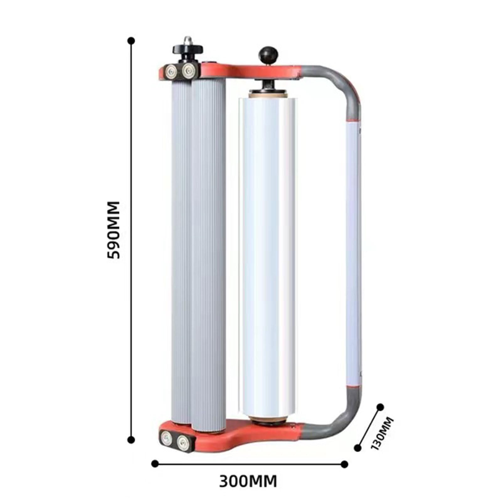 SUZLAZYR Heavy Duty Stretch Film Dispenser - Industrial Pallet Wrapper with Double Rollers & Tension Control for 12