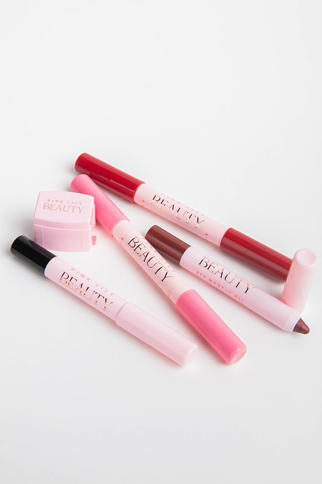 Pink Lily Beauty On Point Multi Pencil Sharpener - Dual Hole Design for Colored & Cosmetic Pencils - Perfect for Makeup Artists & Students - Final Sale
