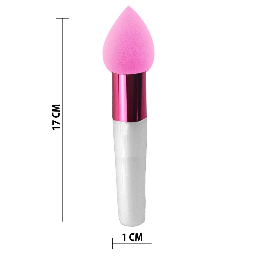 Mini Tandem Sponge Makeup Blender with Handle - Flawless Application for Foundation & Powder