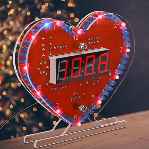 Heart Shaped 4-digit Diy Clock Kits
