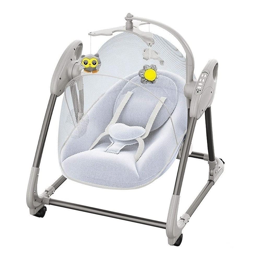 Portable Baby Rocking Chair with Soothing Vibration & Music - Newborn Bouncer Swing for Boys & Girls (Blue) | Nursery, Bedroom & Travel Use