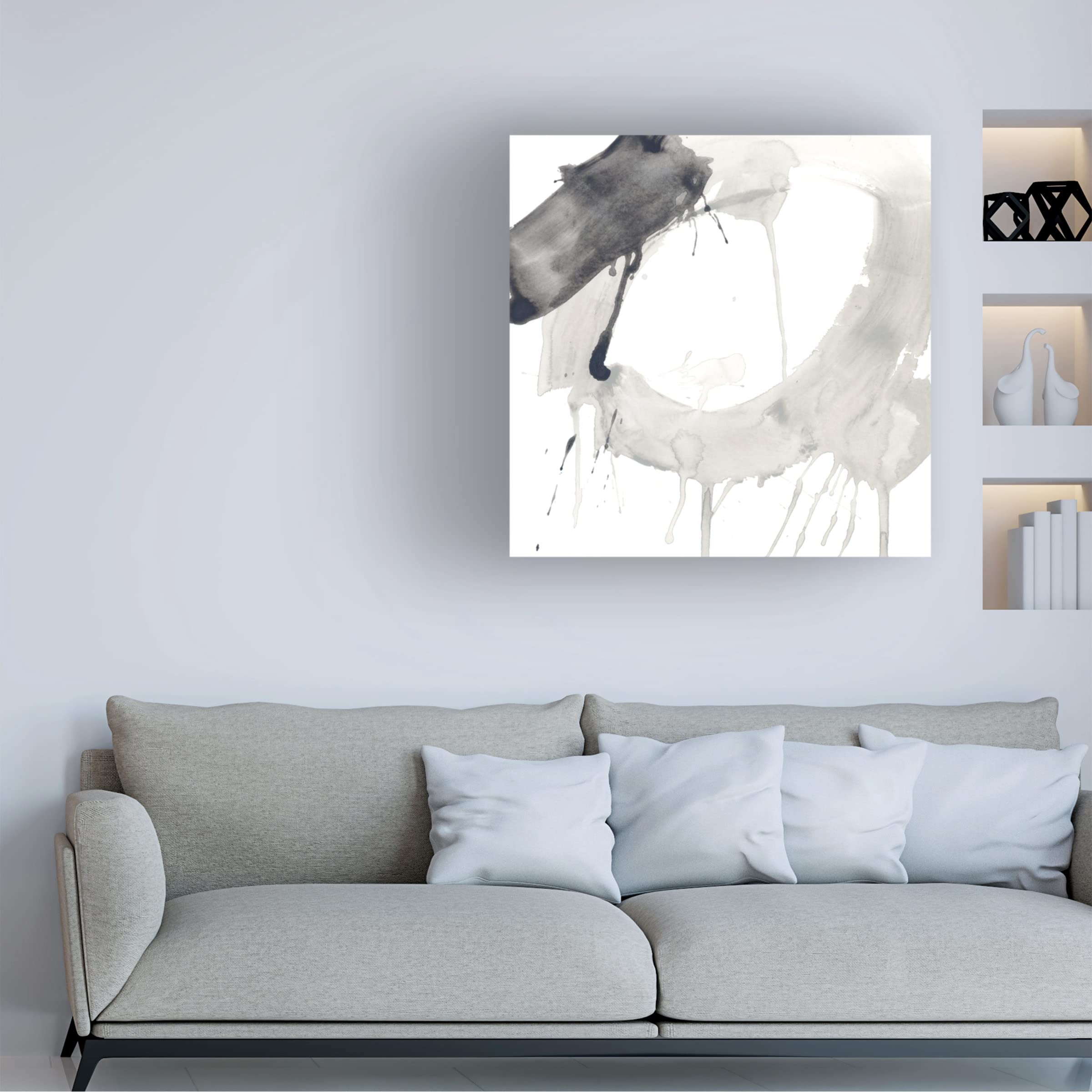 Trademark Fine Art 'Swath IX' Abstract Canvas Painting by June Erica Vess - Modern Wall Art for Living Room, Bedroom & Office Decor