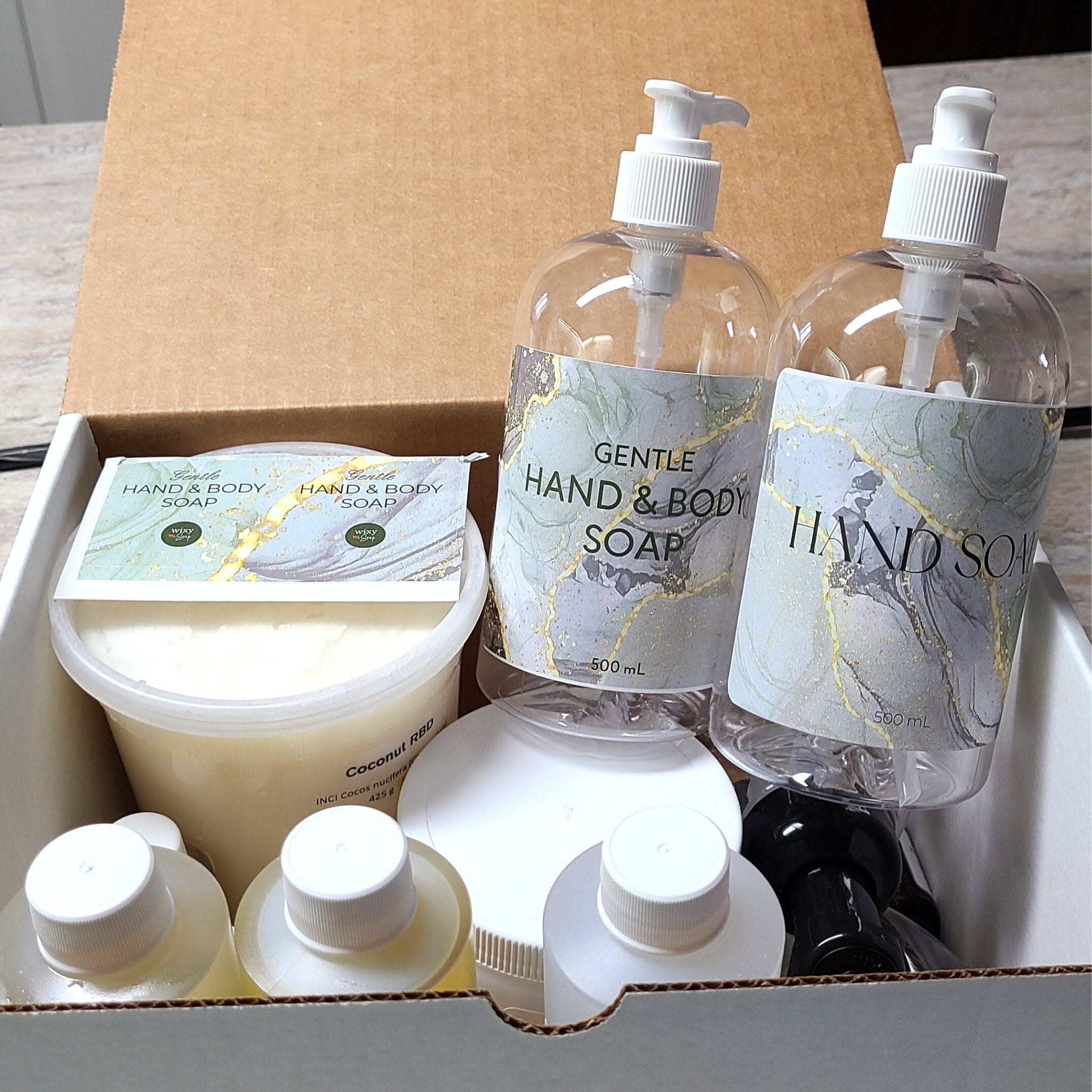 DIY Liquid Soap Making Kit - Complete Starter Set with Essential Oils & Natural Ingredients | Perfect for Handmade Soap, Shampoo & Body Wash Crafting at Home