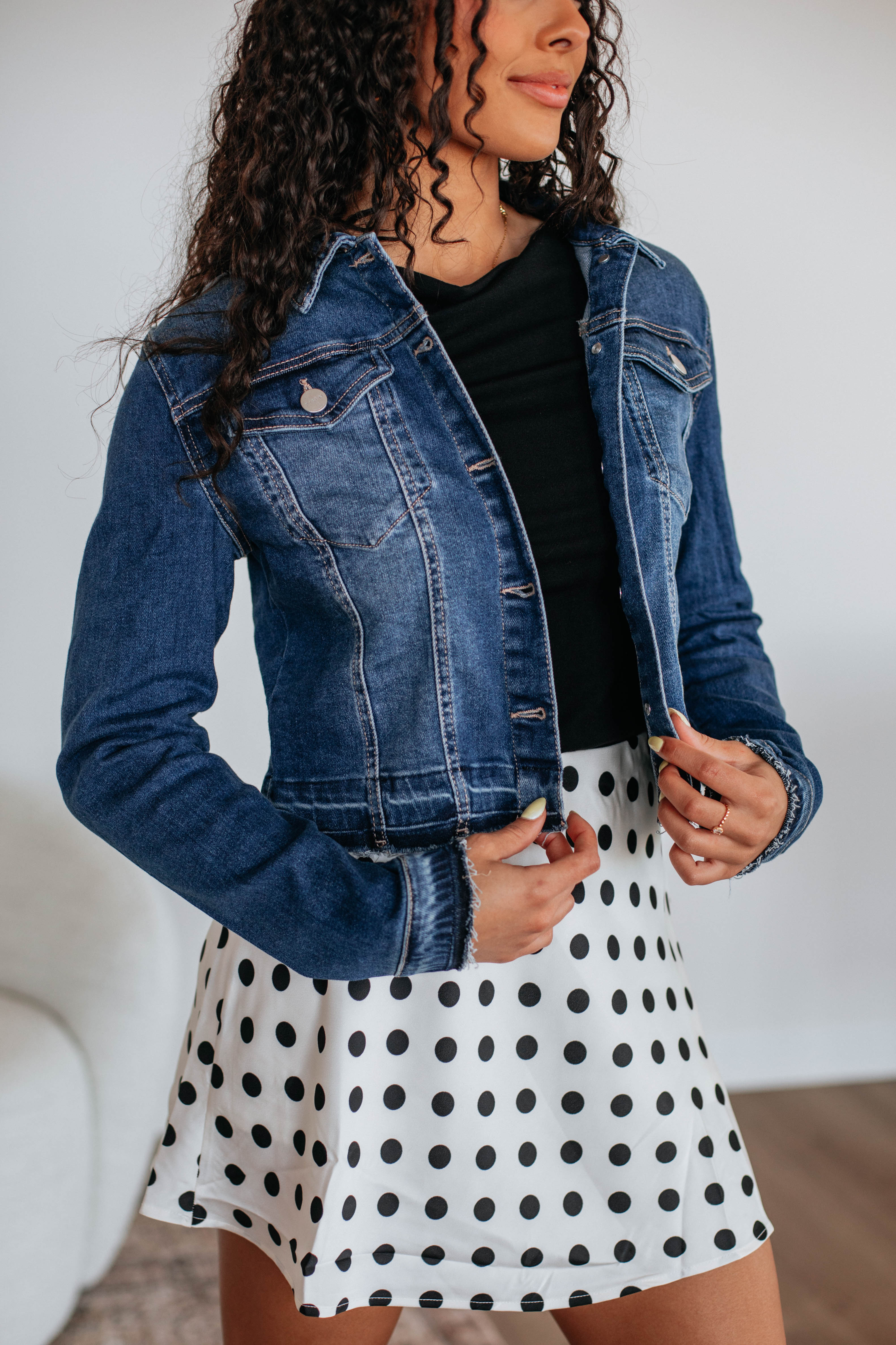 Beatriz Polka Dot Skirt for Women - Flowy A-Line Midi Skirt with Elastic Waistband | Perfect for Summer Outfits, Office Wear & Casual Dates