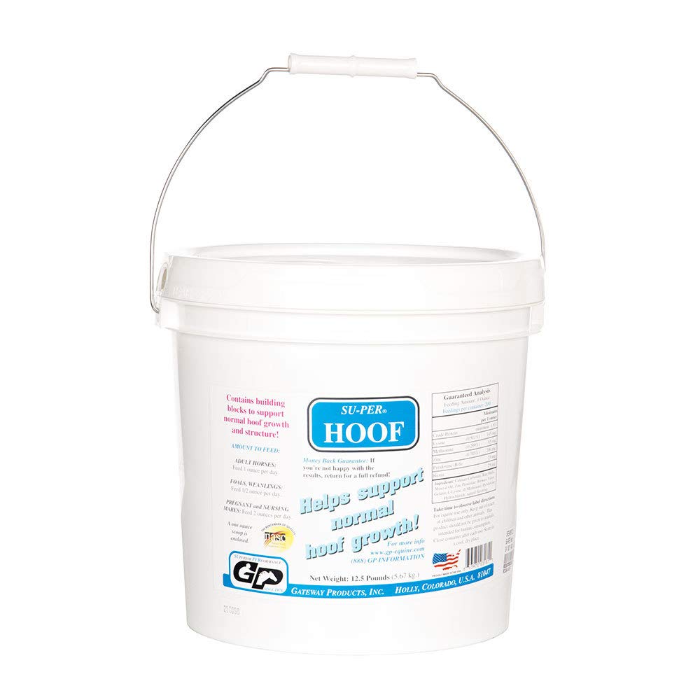 SU-PER Hoof Powder Supplement for Horses - 12.5 lb Bag | Promotes Healthy Hooves & Strong Growth | Ideal for Daily Equine Care, Show Prep & Recovery