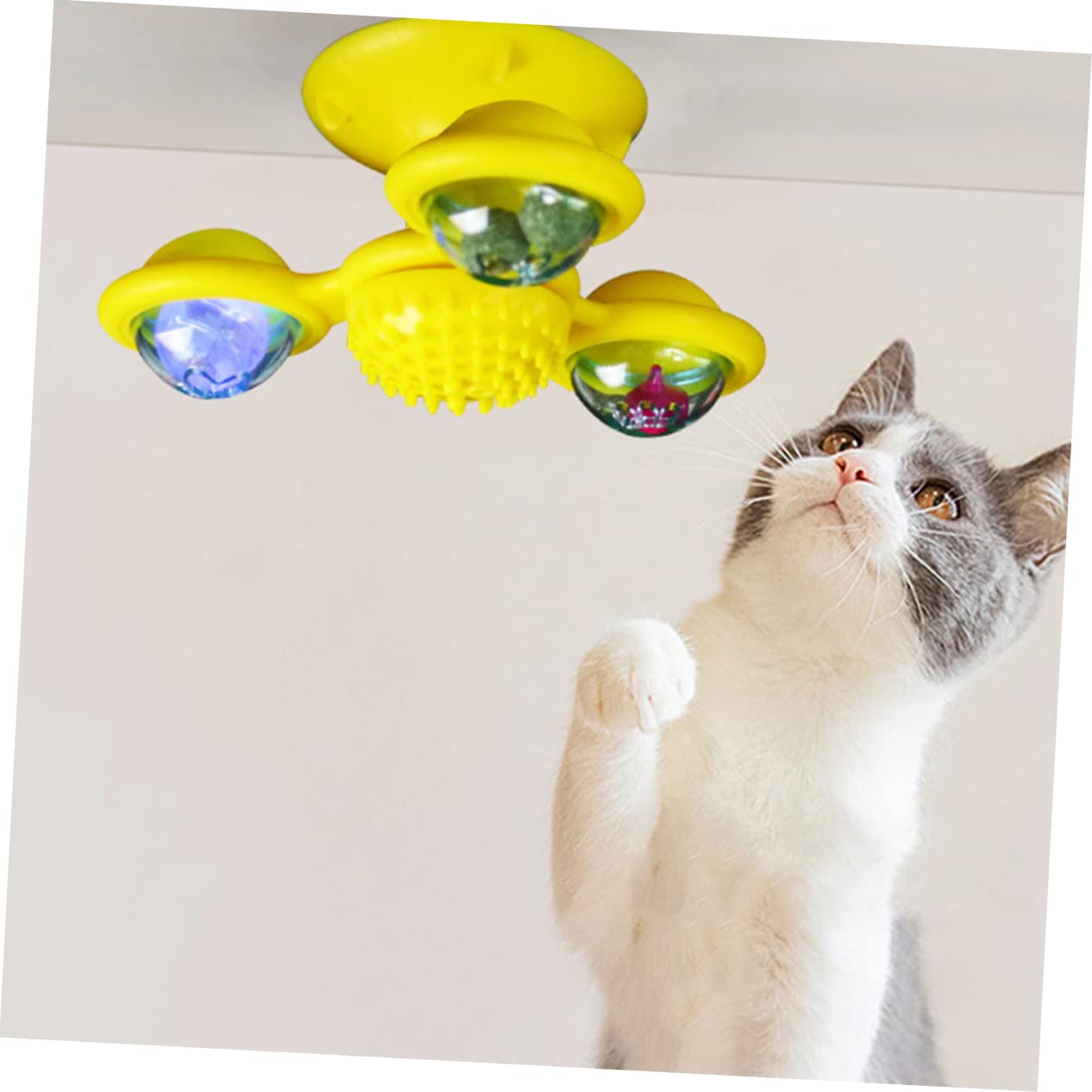 Bestoyard Interactive Cat Windmill Toy - Rotating Scratching & Brain Teaser Puzzle for Indoor Cats - Fun Playtime & Exercise for Kittens & Adult Cats - Perfect for Playrooms, Living Rooms & Pet Enrichment