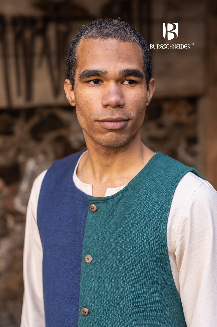 Right Side Tabard Auderic Blue - Premium Quality Tabard for Cosplay, LARP, and Medieval Costumes | Perfect for Renaissance Fairs, Theater Performances, and Historical Reenactments