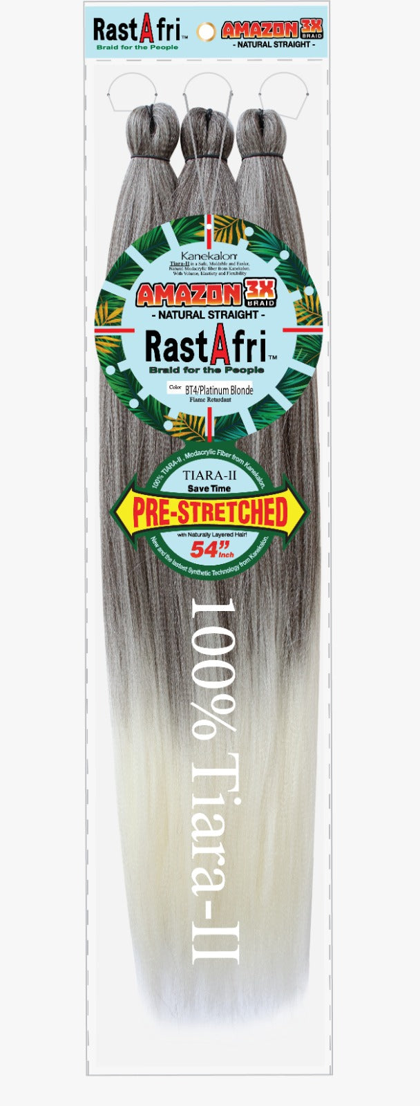 RASTAFRI 3X Pre-Stretched Braiding Hair for Women - Synthetic Box Braids for Easy Styling - Perfect for Protective Hairstyles, Twist Outs, and Everyday Wear
