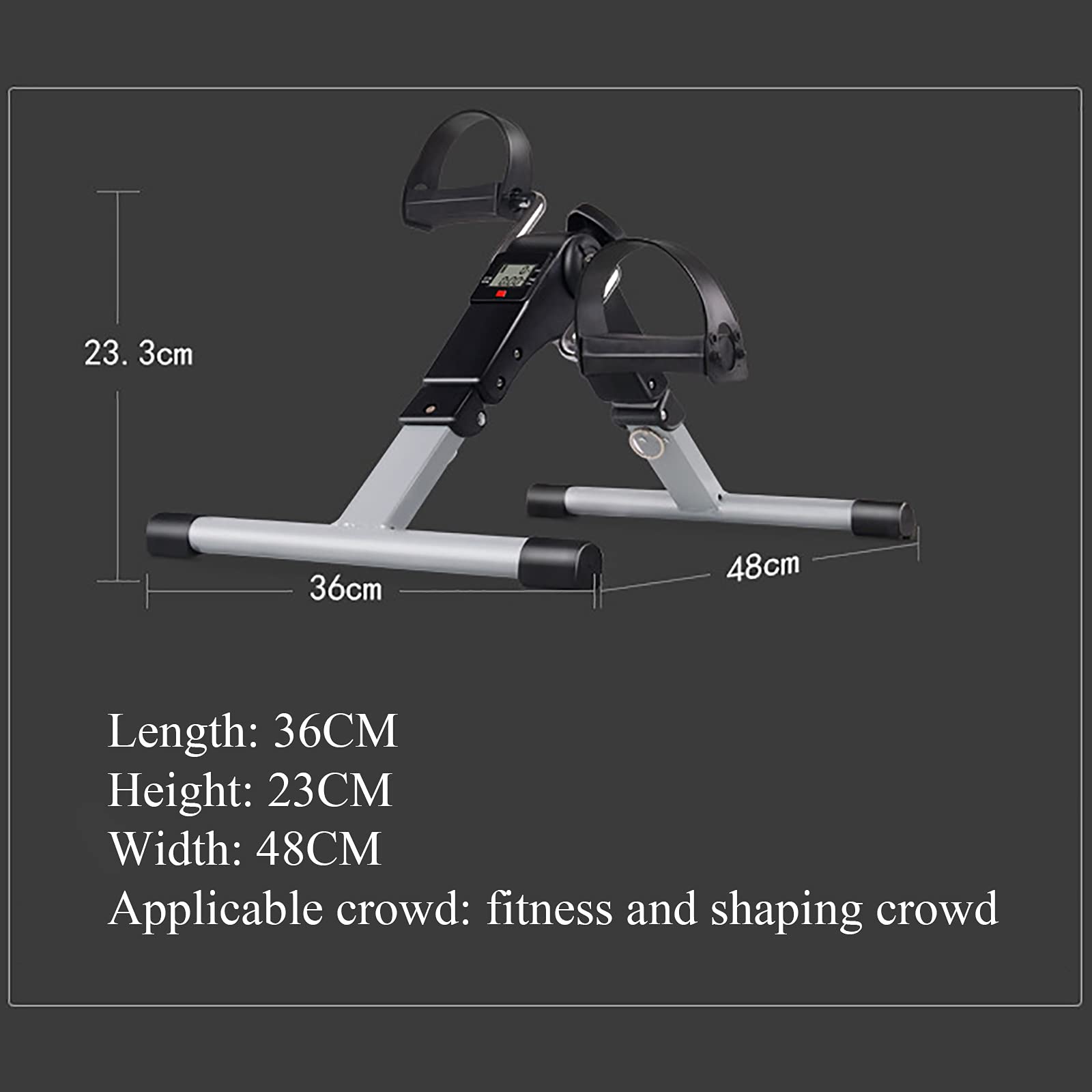 LIJCC Electric Pedal Mini Exercise Bike - Portable Home Pedal Exerciser for Arm & Leg Workout, Rehabilitation Equipment for Seniors & Adults | Compact Stepper Machine for Home Office & Physical Therapy